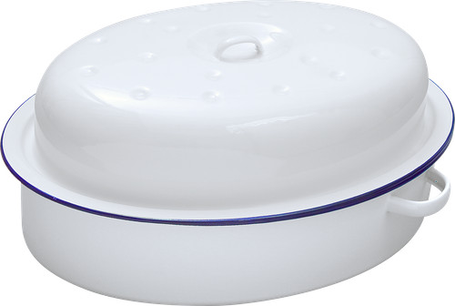 White enamel oval - 26,