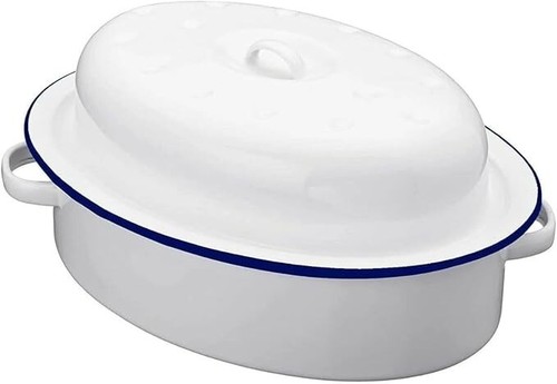 Enamel oval roaster dish - oval,