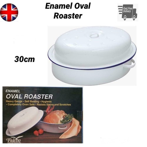 30cm oval roaster enamel dish - 30cm,