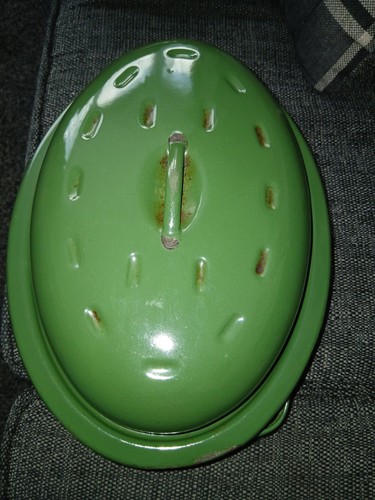 Enamel roasting dish vintage - enamel,