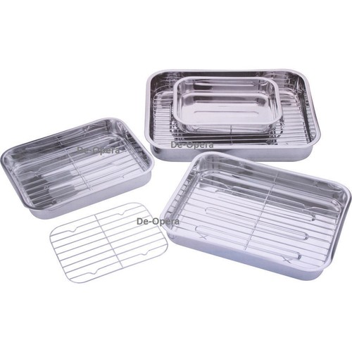 4pc stainless steel roasting - 4pc,